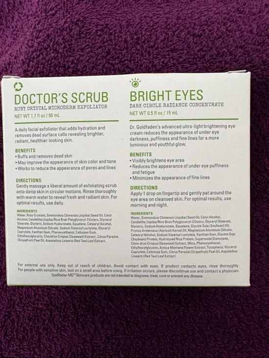 Goldfaden MD Bright Eyes & Doctor's Scrub Duo - - Picture 2 of 4